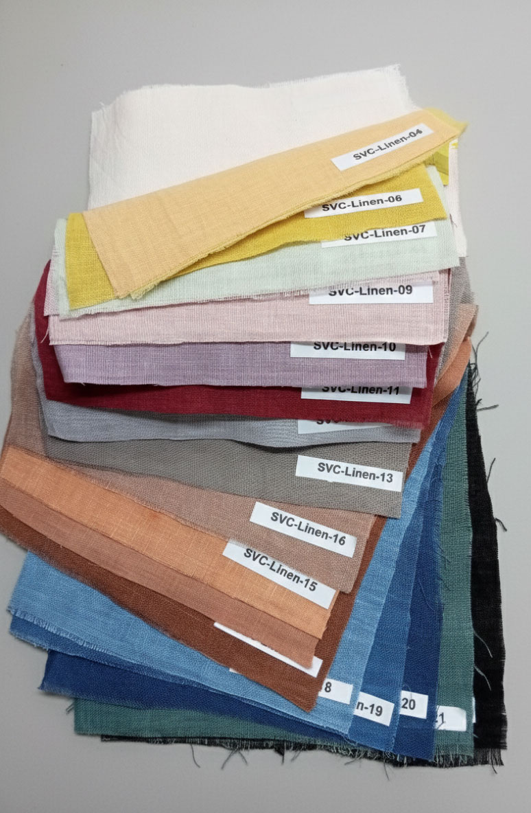 Natural Dye Shade Card on Linen Fabric