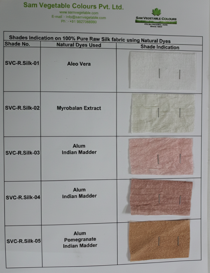 Natural Dye Shade Card on Silk Page6